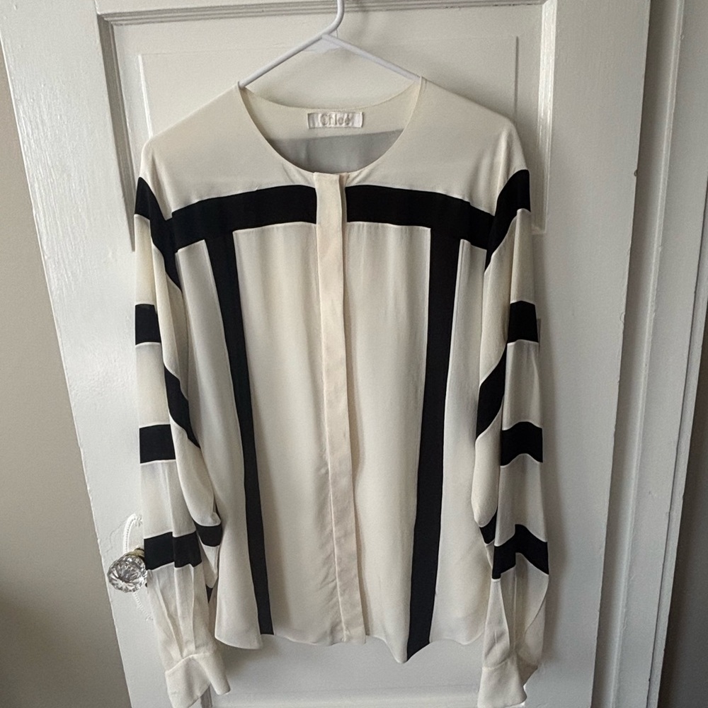 Chloe Black and White Blouse